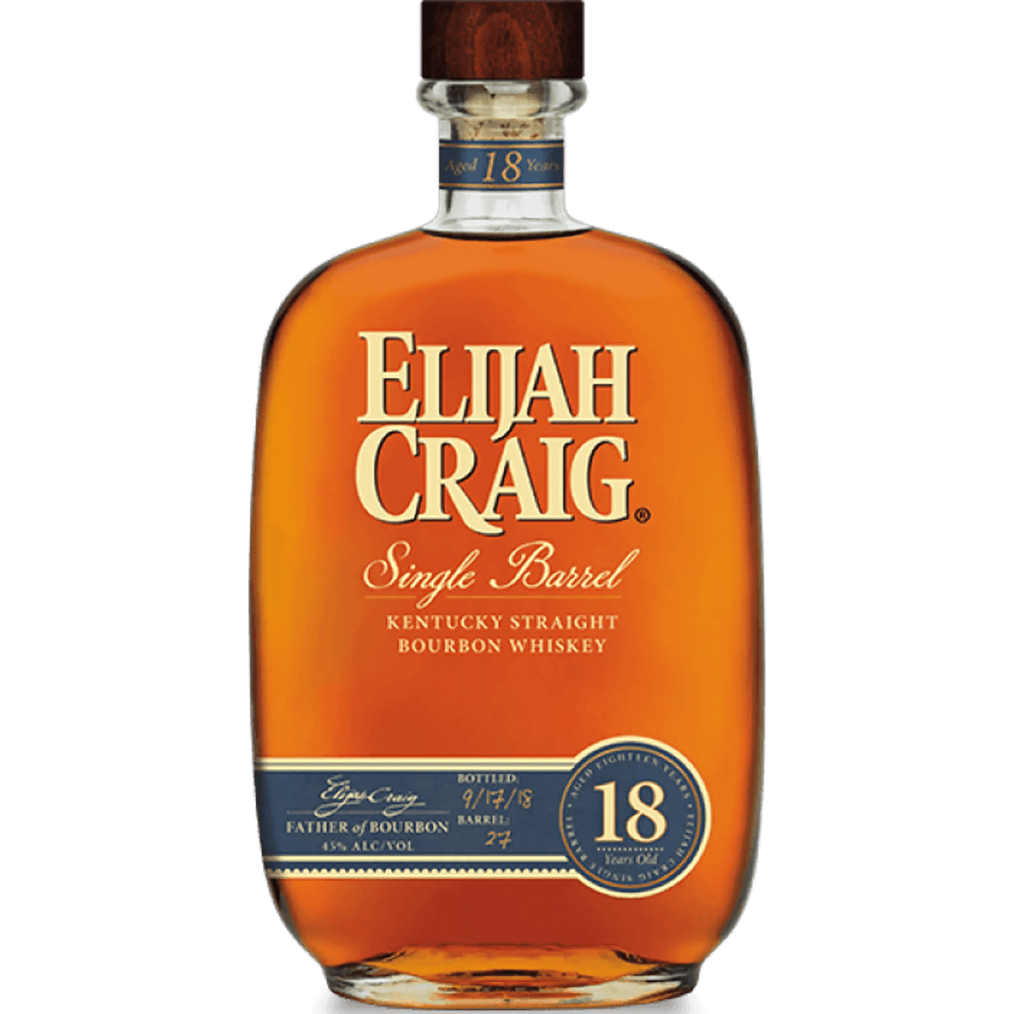 Elijah Craig 18 Year Single Barrel Bourbon 750 mL